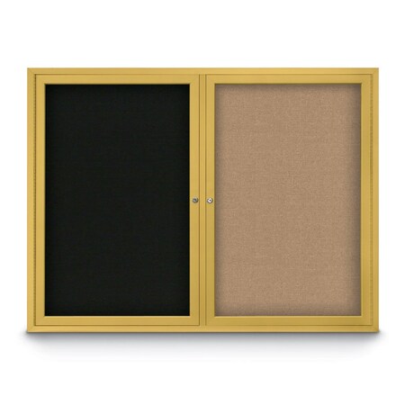 United Visual Products Corkboard, 18"x24", Amethyst/Gold UV401PLUS-GOLD-AMETHY